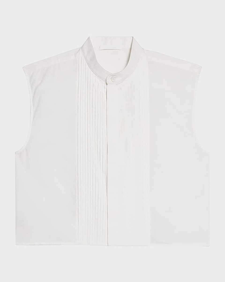 Sleeveless Tuxedo Bib Shirt